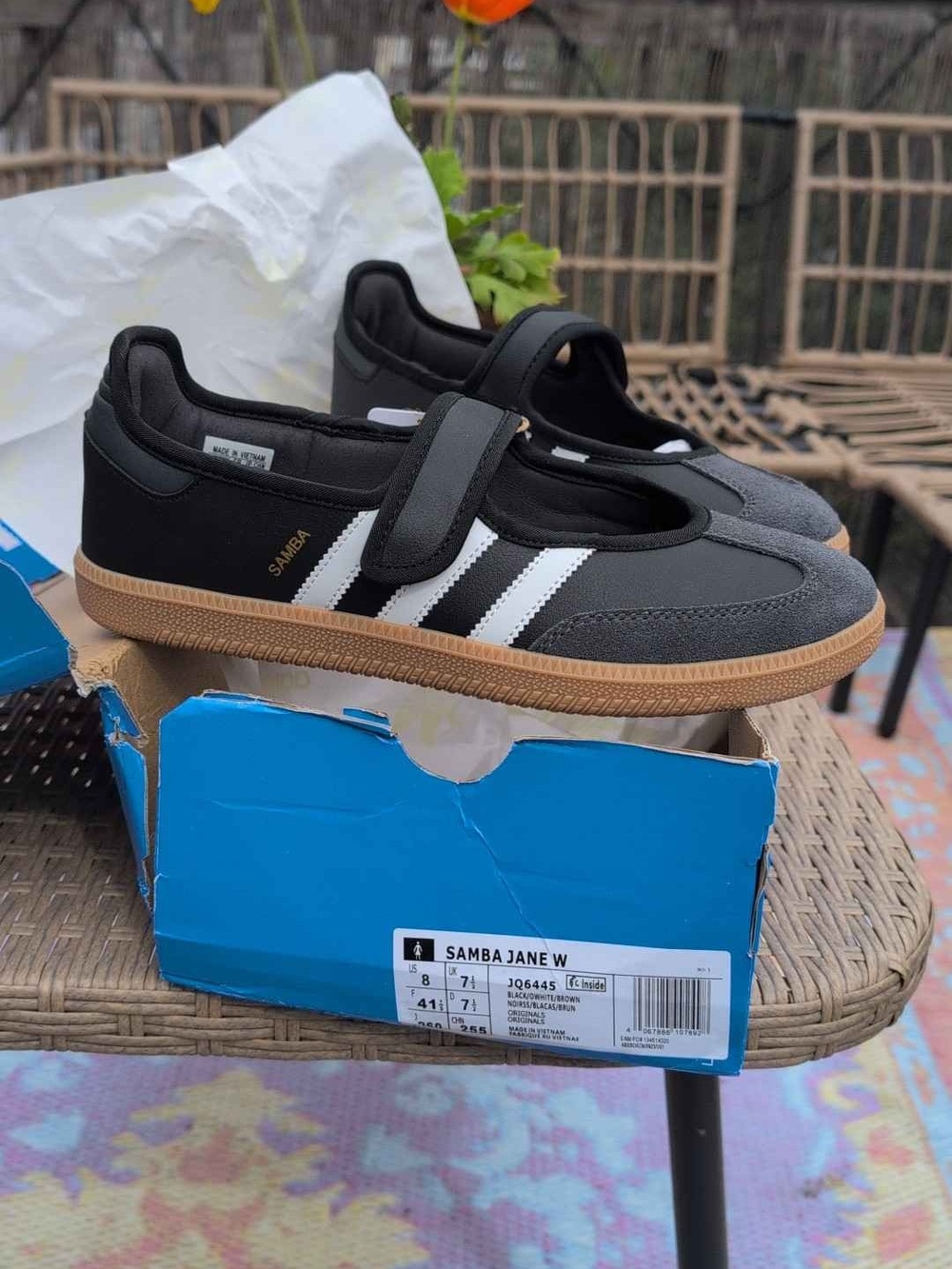 Adidas Samba Jane W Black / White / Gum Mary Jane Sneakers